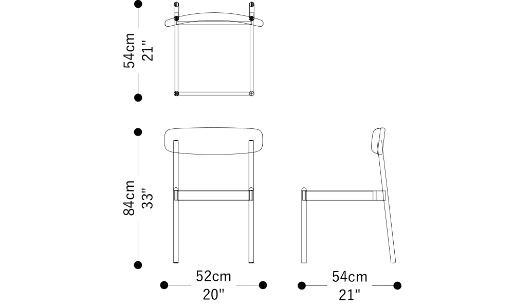 Image of the main dimensions of the product
